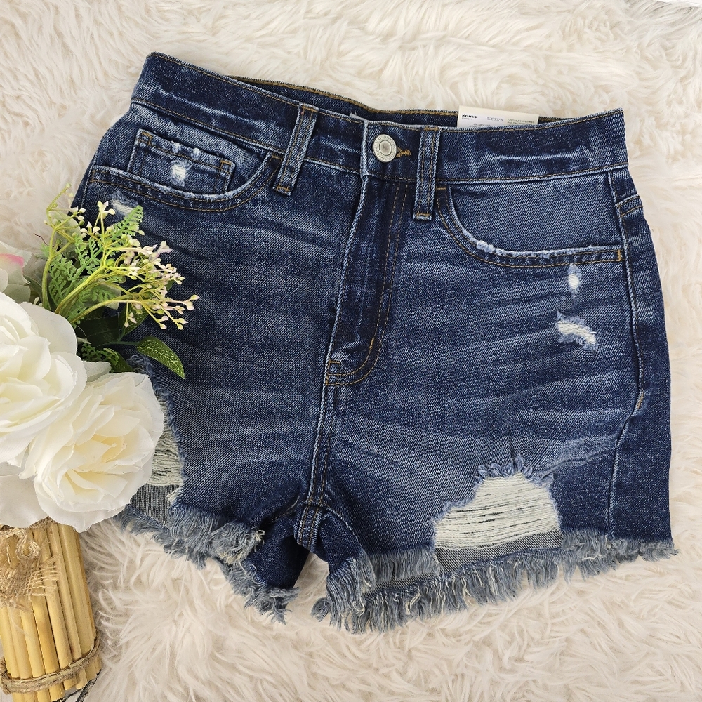 Denim Distressed Shorts